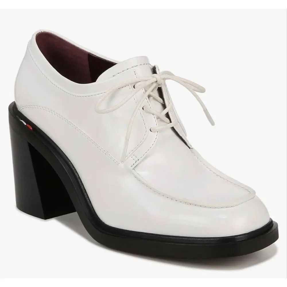Franco Sarto Womens Preston Chunky Heel Lace Up Oxfords Size 10